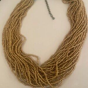 ELEGANT GOLD SEED PEARL NECKLACE